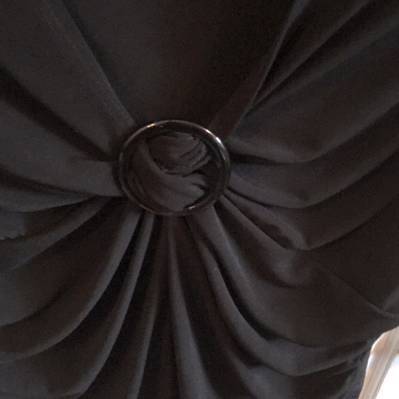 NWT.  Apt 9 stretch black shirred top - Picture 2 of 6